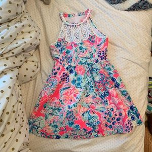 Lilly Pulitzer Girls’ Pink Blue Teal Dress
